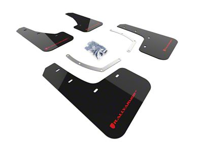 Rally Armor 18-24 Subaru Ascent Black UR Mud Flap w/Red - MF49-UR-BLK/RD