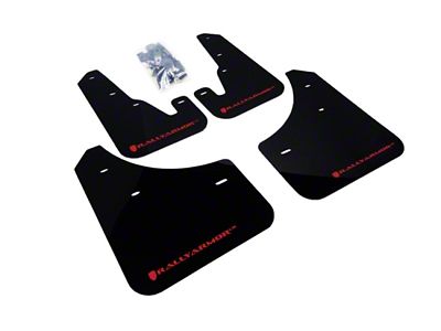 Rally Armor 04-09 Mazda3/Speed3 Black UR Mud Flap w/ Red - MF9-UR-BLK/RD