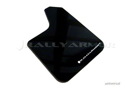 Rally Armor Universal Fit No Hardware Black UR Mud Flap - MF12-UR-BLK/WH
