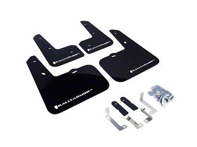 Rally Armor 12-18 Hyundai Veloster Black UR Mud Flap w/ - MF24-UR-BLK/WH