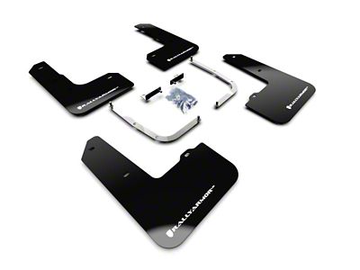 Rally Armor 19-22 Hyundai Veloster N Black UR Mud Flap - MF57-UR-BLK/WH