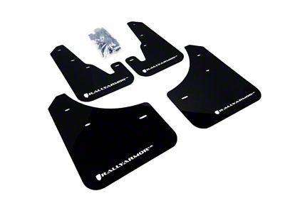 Rally Armor 04-09 Mazda3/Speed3 Black UR Mud Flap w/ White - MF9-UR-BLK/WH