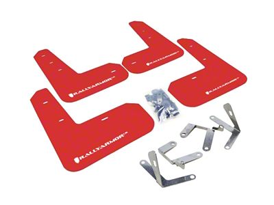 Rally Armor 13-17 Subaru BRZ/Toyota FR-S Red UR Mud Flap - MF23-UR-RD/WH