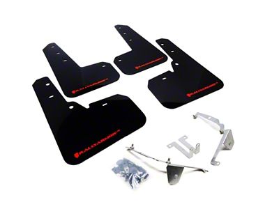 Rally Armor 13-17 Subaru Crosstrek XV Red Mud Flap w/White - MF26-UR-RD/WH