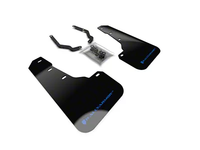 Rally Armor 18-23 Subaru Crosstrek Red UR Mud Flap w/White - MF46-LTUR-RD/WH
