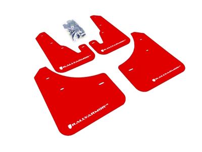 Rally Armor 04-09 Mazda3/Speed3 Red UR Mud Flap w/ White - MF9-UR-RD/WH