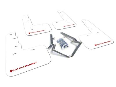 Rally Armor 17-22 Honda Civic Type R White UR Mud - MF47-UR-WH/RD