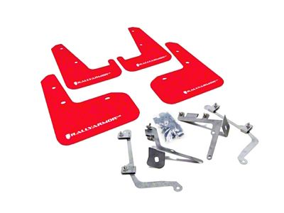 Rally Armor 11-14 Subaru WRX/STI Sedan Only Red UR Mud - MF19-UR-RD/WH
