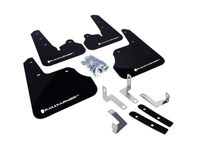 Rally Armor 12-16 Subaru Impreza 4D/5D Black UR Mud Flap - MF22-UR-BLK/WH