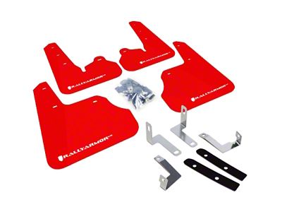 Rally Armor 12-16 Subaru Impreza 4D/5D Red UR Mud Flap - MF22-UR-RD/WH