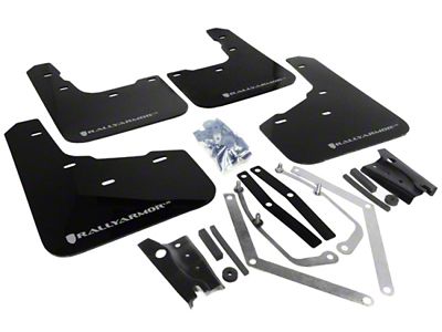 Rally Armor 13-19 Ford Fiesta ST Black UR Mud Flap - MF29-UR-BLK/SIL