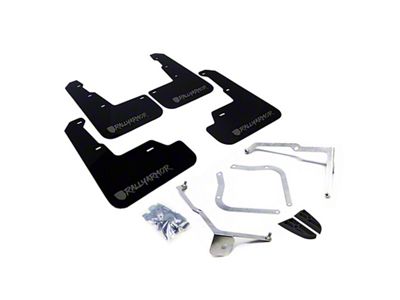 Rally Armor 15-21 Subaru WRX/STI Black Mud Flap Grey Altered - MF32-UR-BLK/GRY-X