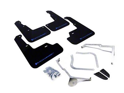 Rally Armor 15-21 Subaru WRX/STI Black UR Mud Flap w/Blue - MF32-UR-BLK/BL