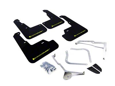 Rally Armor 15-21 Subaru WRX/STI Black UR Mud Flap w/Green - MF32-UR-BLK/CGN