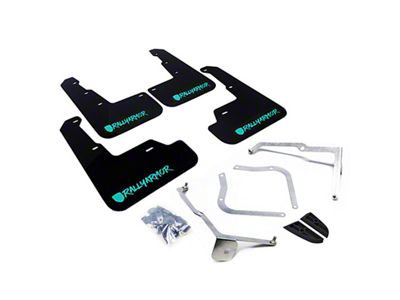 Rally Armor 15-21 Subaru WRX/STI Black UR Mud Flap w/Teal - MF32-UR-BLK/TL-X
