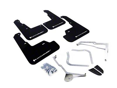 Rally Armor 15-21 Subaru WRX/STI Black UR Mud Flap w/White - MF32-UR-BLK/WH