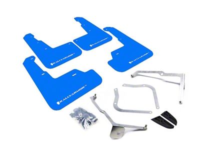 Rally Armor 15-21 Subaru WRX/STI Blue UR Mud Flap w/White - MF32-UR-BL/WH