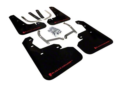 Rally Armor 17-23 Subaru Impreza 4D/5D Black UR Mud Flap - MF45-UR-BLK/RD