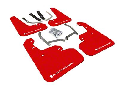 Rally Armor 17-23 Subaru Impreza 4D/5D Red UR Mud Flap - MF45-UR-RD/WH