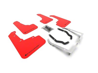 Rally Armor 18-23 Subaru Crosstrek Red UR Mud Flap w/Black - MF46-LTUR-RD/BLK