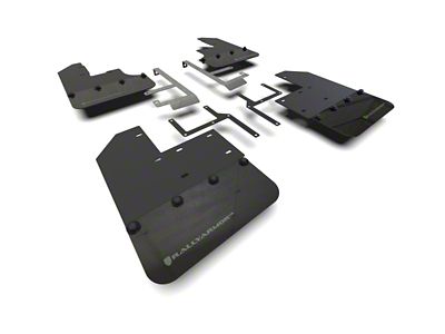 Rally Armor 19-24 Jeep JT Gladiator Mojave/Rubicon Black Mud Flap - MF104-BLK-AGN