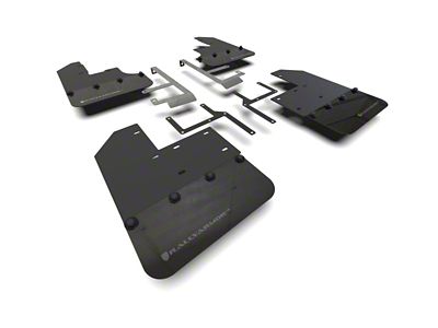 Rally Armor 19-24 Jeep JT Gladiator Mojave/Rubicon Black Mud Flap - MF104-BLK-GRY