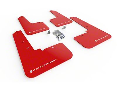 Rally Armor 20-25 Subaru Outback Red UR Mud Flap w/White - MF66-UR-RD/WH