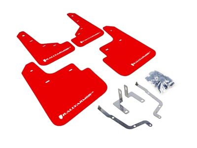 Rally Armor 14-18 Mazda3 Red UR Mud Flap w/White Logo - MF31-UR-RD/WH