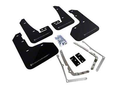 Rally Armor 15-17.5 MKVII VW Golf R Black UR Mud - MF40-UR-BLK/SIL