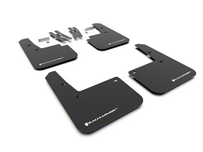 Rally Armor 18-23 Hyundai Kona Black UR Mud Flap White - MF63-UR-BLK/WH