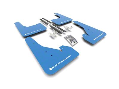 Rally Armor 18-24 Toyota Corolla Hatchback Blue UR Mud Flap - MF67-UR-BL/WH