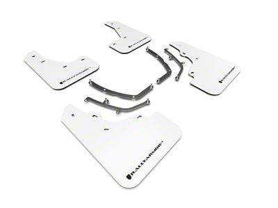 Rally Armor 19-24 Mazda3 Hatchback White UR Mud Flap w/Black - MF61-UR-WH/BLK