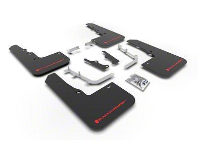 Rally Armor 20-24 Hyundai Venue Black Mud Flap Red Logo - MF65-UR-BLK/RD