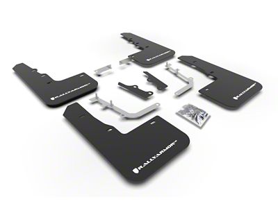 Rally Armor 20-24 Hyundai Venue Black Mud Flap White Logo - MF65-UR-BLK/WH