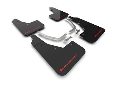 Rally Armor 22-24 Hyundai Ioniq 5 Black Mud Flap w/Red - MF87-UR-BLK-RD
