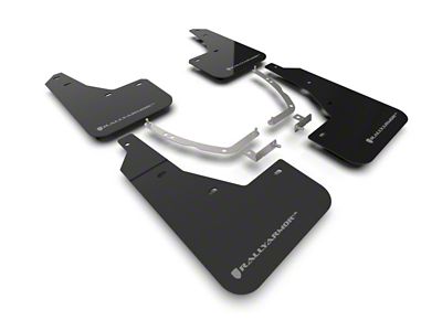 Rally Armor 22-24 Hyundai Ioniq 5 Black Mud Flap w/Silver - MF87-UR-BLK-SIL