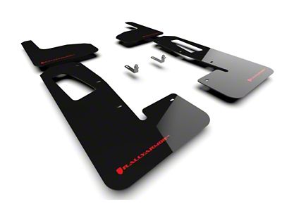 Rally Armor 22-24 Rivian R1T Black UR Mud Flap w/Red - MF18-UR-BLK/RD
