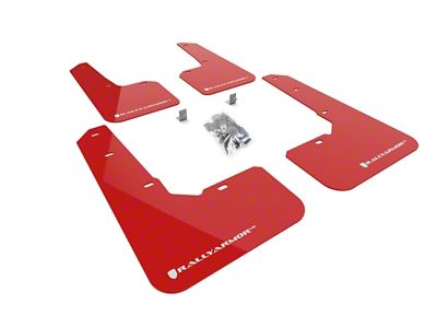 Rally Armor 22-25 Subaru Outback Wilderness Red Mud Flap White - MF76-UR-RD/WH