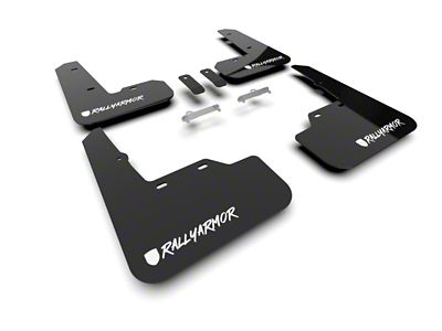 Rally Armor 2022+ Subaru WRX Black UR Mud Flap Altered - MF92-UR-BLK/WH-X