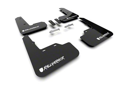 Rally Armor 2022+ Subaru WRX Black UR Mud Flap Altered - MF92-UR-BLK/WH-X