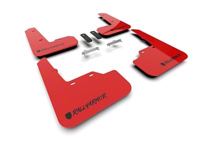 Rally Armor 2022+ Subaru WRX Red UR Mud Flap Altered - MF92-UR-RD/BLK-X