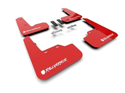 Rally Armor 2022+ Subaru WRX Red UR Mud Flap Altered - MF92-UR-RD/WH-X