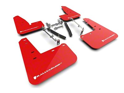 Rally Armor 23-25 Toyota GR Corolla Red UR Mud Flap - MF89-UR-RD-WH