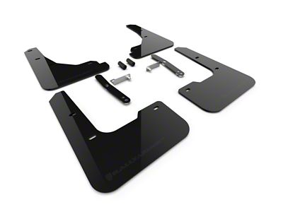 Rally Armor 2024 Hyundai Elantra Black Mud Flap Metallic Black - MF119-UR-BLK-MBK