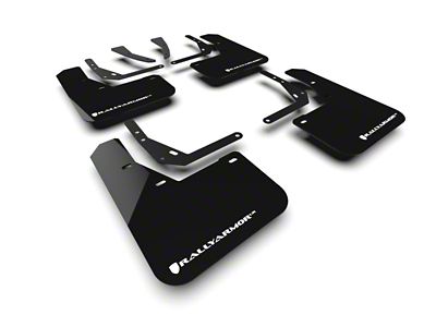 Rally Armor 2024 Hyundai Kona/Kona EV Black UR Mud Flap - MF113-UR-BLK-WH