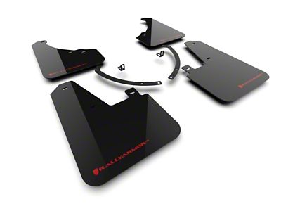 Rally Armor 24-25 Hyundai Santa Fe Black Mud Flap w/Red - MF118-UR-BLK-RD
