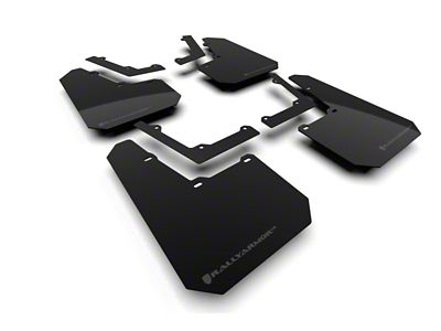 Rally Armor 2024 Tesla Cybertruck Black UR Mud Flap Metallic - MF112-UR-BLK-SIL