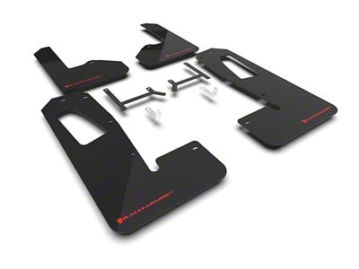 Rally Armor 22-24 Rivian R1S Black UR Mud Flap w/Red - MF108-UR-BLK-RD