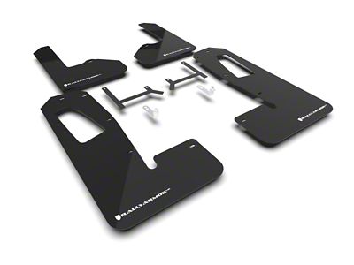 Rally Armor 22-24 Rivian R1S Black UR Mud Flap w/White - MF108-UR-BLK-WH