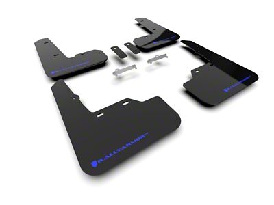 Rally Armor 22-24 Subaru WRX Black UR Mud Flap w/Blue - MF92-UR-BLK/BL